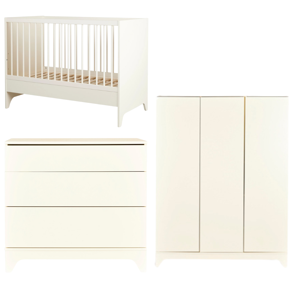 Babykamer Quax Tsughi Butter met 3-deurs kast Babykamer Quax Tsughi Butter met 3-deurs kast - Afbeelding 1