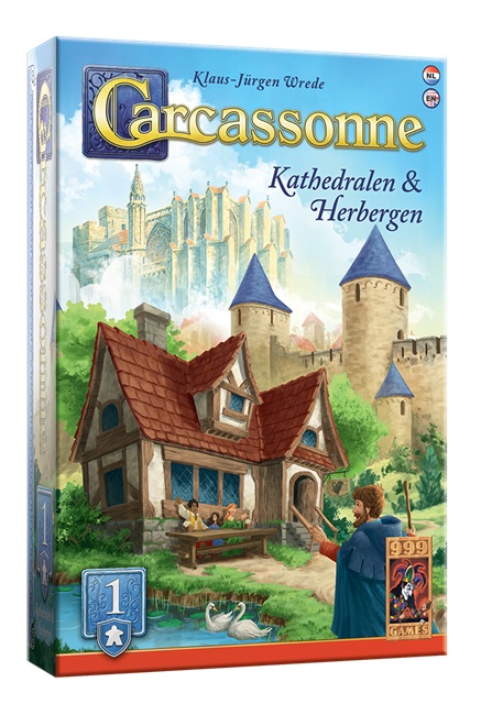 Carcassonne uitbreiding 1: Kathedralen & Herbergen (herziene editie) - 999 games Legspel Carcassonne uitbreiding 1: Kathedralen & Herbergen (herziene editie) - 999 games Legspel - Afbeelding 1