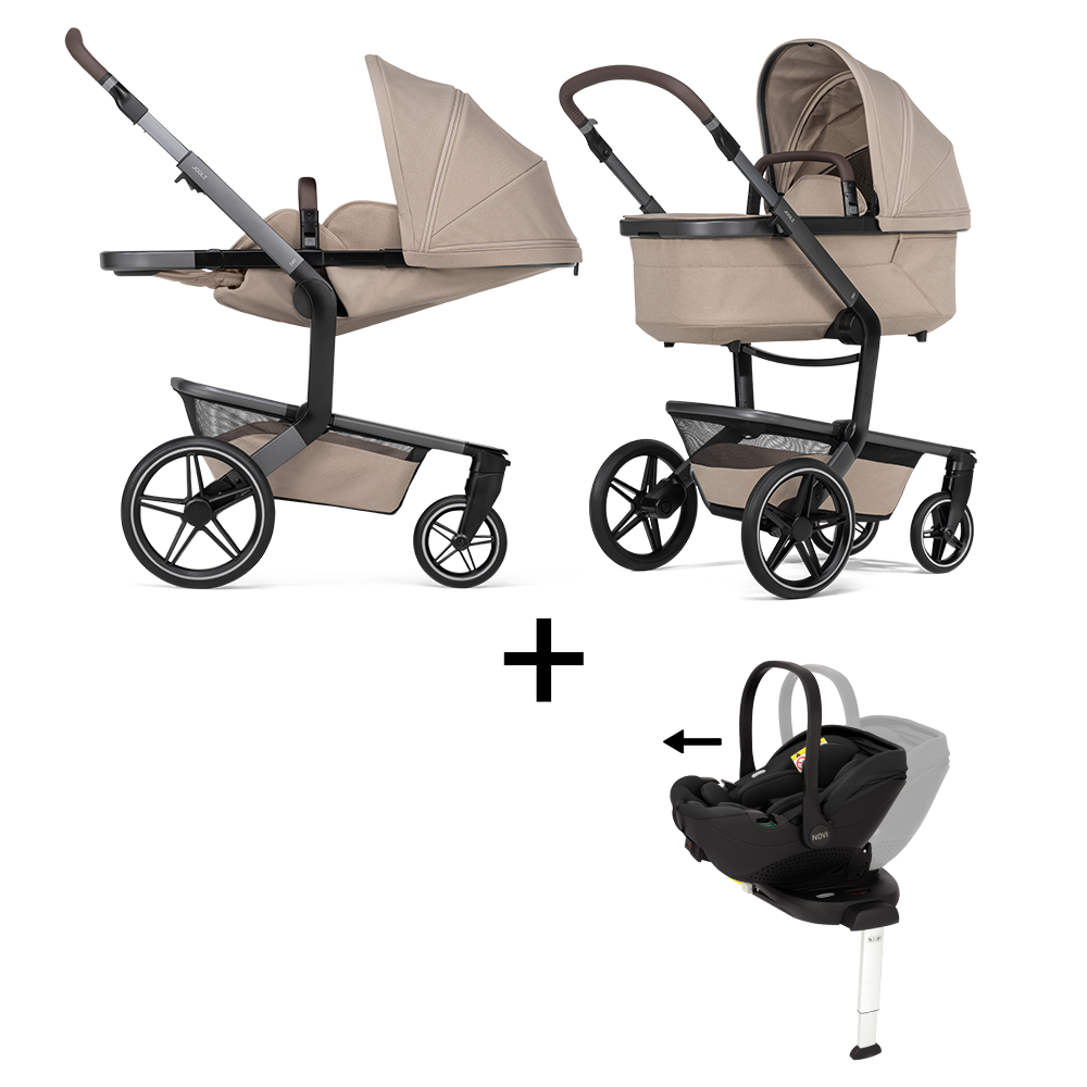 Kinderwagen Joolz Day5 Sandy Taupe + Autostoel Joy Pro Glide 360° Kinderwagen Joolz Day5 Sandy Taupe + Autostoel Joy Pro Glide 360° - Afbeelding 1