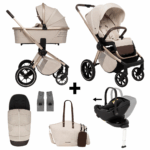 Kinderwagen Muuvo Quick Boho 2-in-1 Set Beige Brown + Autostoel Novi Baby® Joy Pro 360&Base&Adapterset