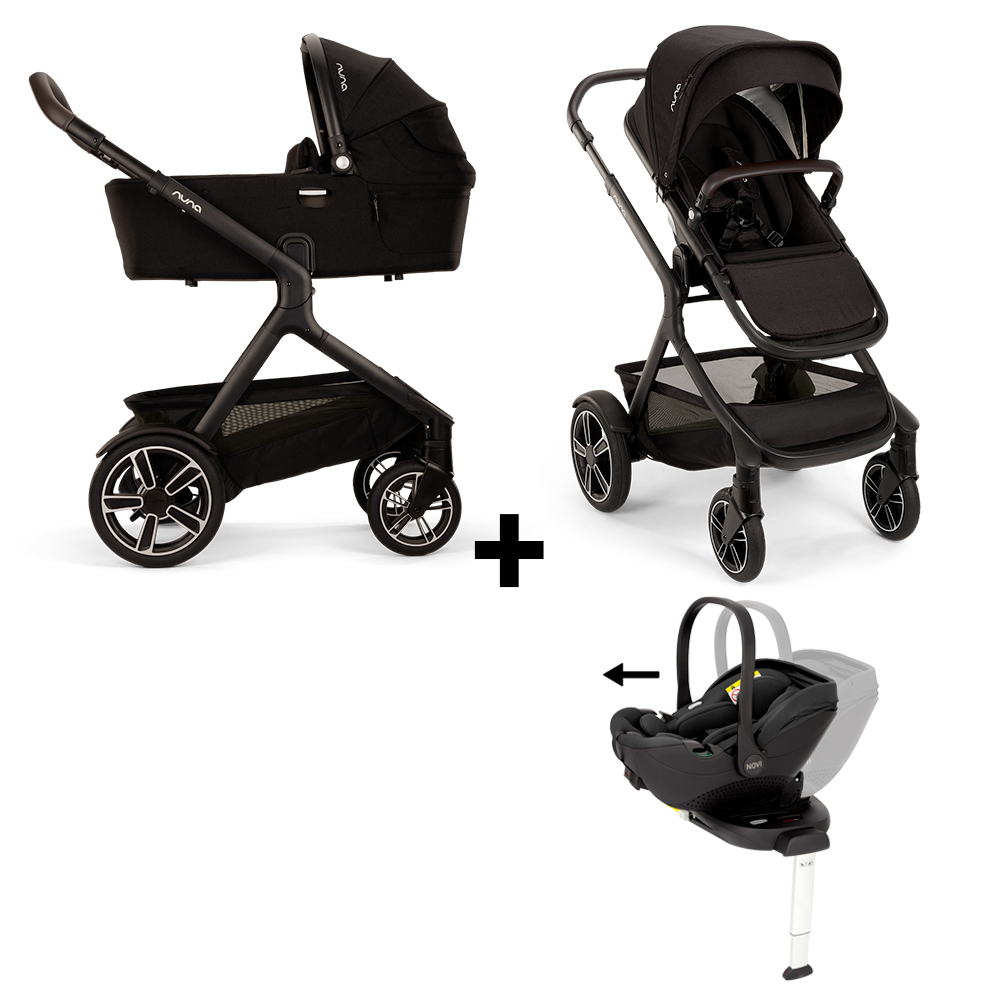Kinderwagen Nuna DEMI Next Caviar + Autostoel Joy Glide 360° All Black&Base Kinderwagen Nuna DEMI Next Caviar + Autostoel Joy Glide 360° All Black&Base - Afbeelding 1