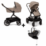 Kinderwagen Nuna DEMI Next Cedar + Autostoel Joy Glide 360° All Black&Base