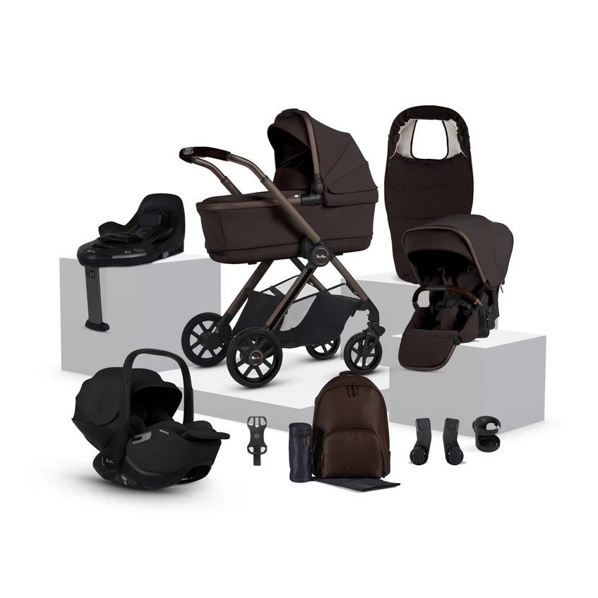 Kinderwagen Silver Cross Reef 2 Special Edition Ganache + Autostoel Glide Plus 360 + Base Plus 360 incl. Accessoires Kinderwagen Silver Cross Reef 2 Special Edition Ganache + Autostoel Glide Plus 360 + Base Plus 360 incl. Accessoires - Afbeelding 1
