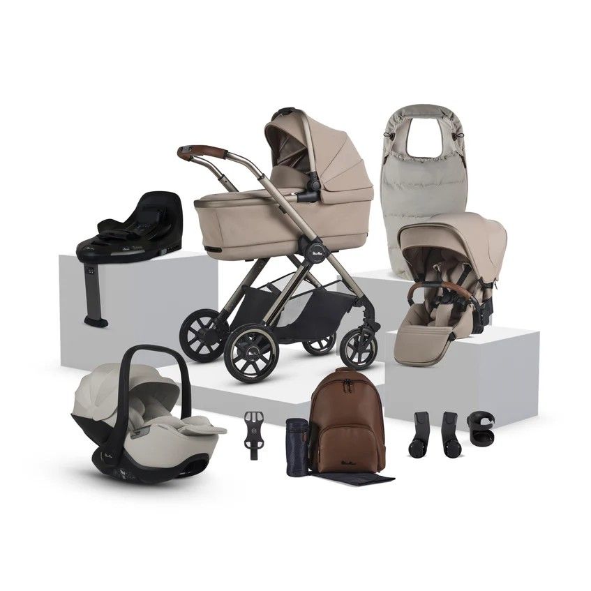 Kinderwagen Silver Cross Reef 2 Special Edition Frappe + Autostoel Glide Plus 360 + Base Plus 360 incl. Accessoires Kinderwagen Silver Cross Reef 2 Special Edition Frappe + Autostoel Glide Plus 360 + Base Plus 360 incl. Accessoires - Afbeelding 1