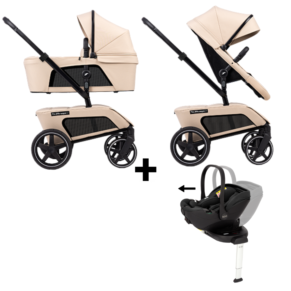 Set | Kinderwagen The Jiffle Wagon 2+ Plus Clay Incl. Autostoel Novi Baby Joy Pro 360&Base Set | Kinderwagen The Jiffle Wagon 2+ Plus Clay Incl. Autostoel Novi Baby Joy Pro 360&Base - Afbeelding 1