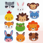 GemArt– Schattig&Glanzend– Diamant Painting Stickers Dieren A | Educatief Speelgoed