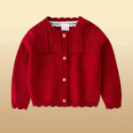 CozyCub– Comfortabel&Modieus– Gebreide Kinder Cardigan Sweater Bordeauxrood / 120 (3-4 jaar) | Educatief Speelgoed