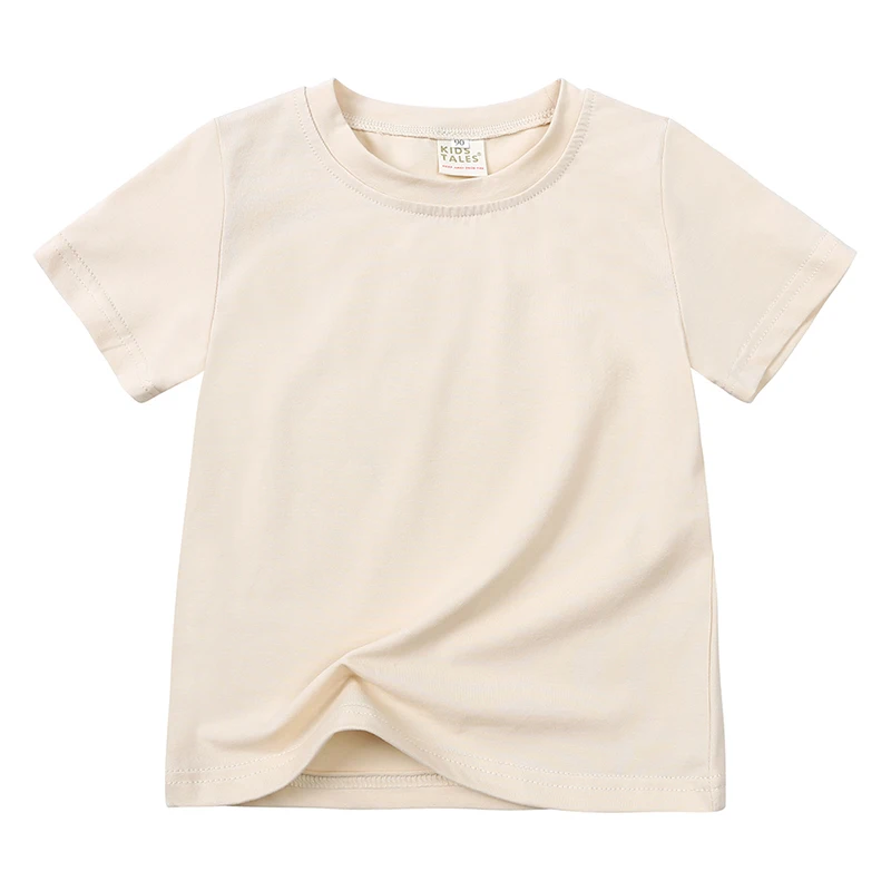13_f8b730bf-76c5-4a89-a495-d9eeb98d39e3 ComfyWear– Praktisch&Casual– Korte Mouwen T-Shirt Beige / Crème / 100 (2–3 jaar) | Educatief Speelgoed - Afbeelding 1