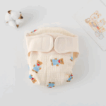 ComfyCotton– Waterdicht&Veilig– Biokatoenen Oefenbroekjes Blauwe Beer / S (0-5kg) - 0-3 maanden | Educatief Speelgoed