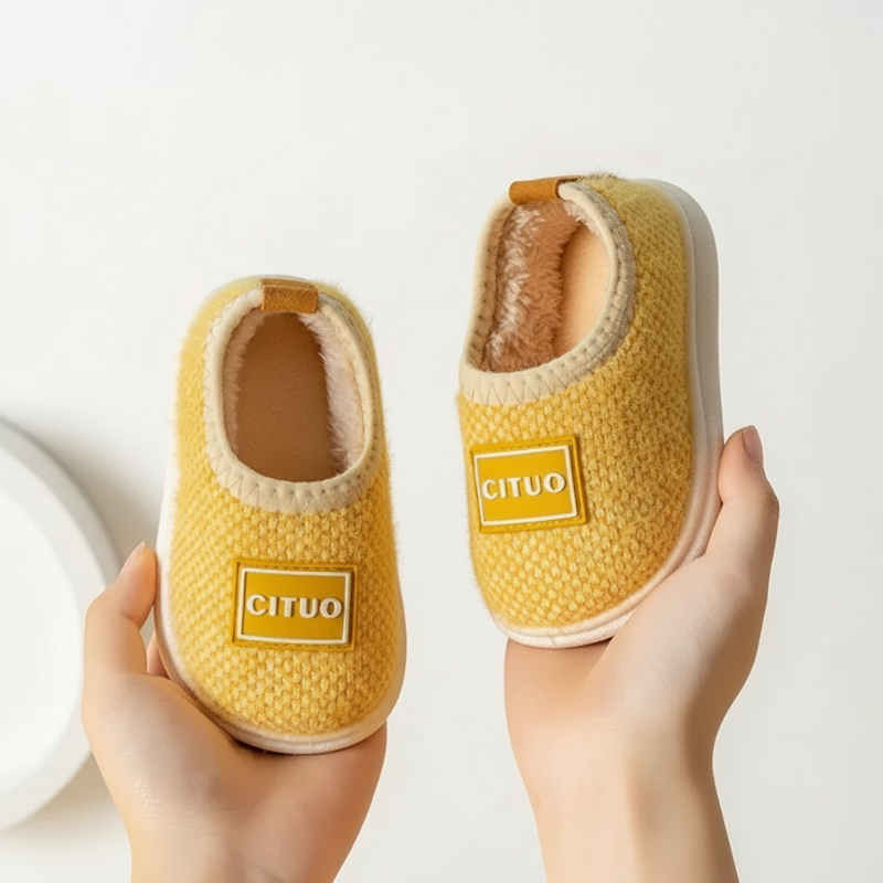 Cituo– Warm&Zacht– Winter Slofjes Goud Geel / 170 (4–5 jaar) | Educatief Speelgoed