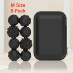 CalmSphere– Zacht&Focused– Magnetisch Stressspeelgoed Zwart / M (Ø 2.85cm) / 8 | Educatief Speelgoed