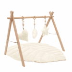 Babygym en Speelkleed MorDesign Leaf Wood Teddy White