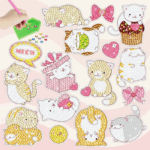 GemArt– Schattig&Glanzend– Diamant Painting Stickers Katten A | Educatief Speelgoed
