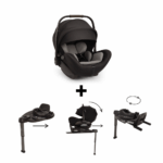 Autostoel Nuna Arra Flex Caviar V2 + Isofixbase Nuna Curv 360 System Zwart