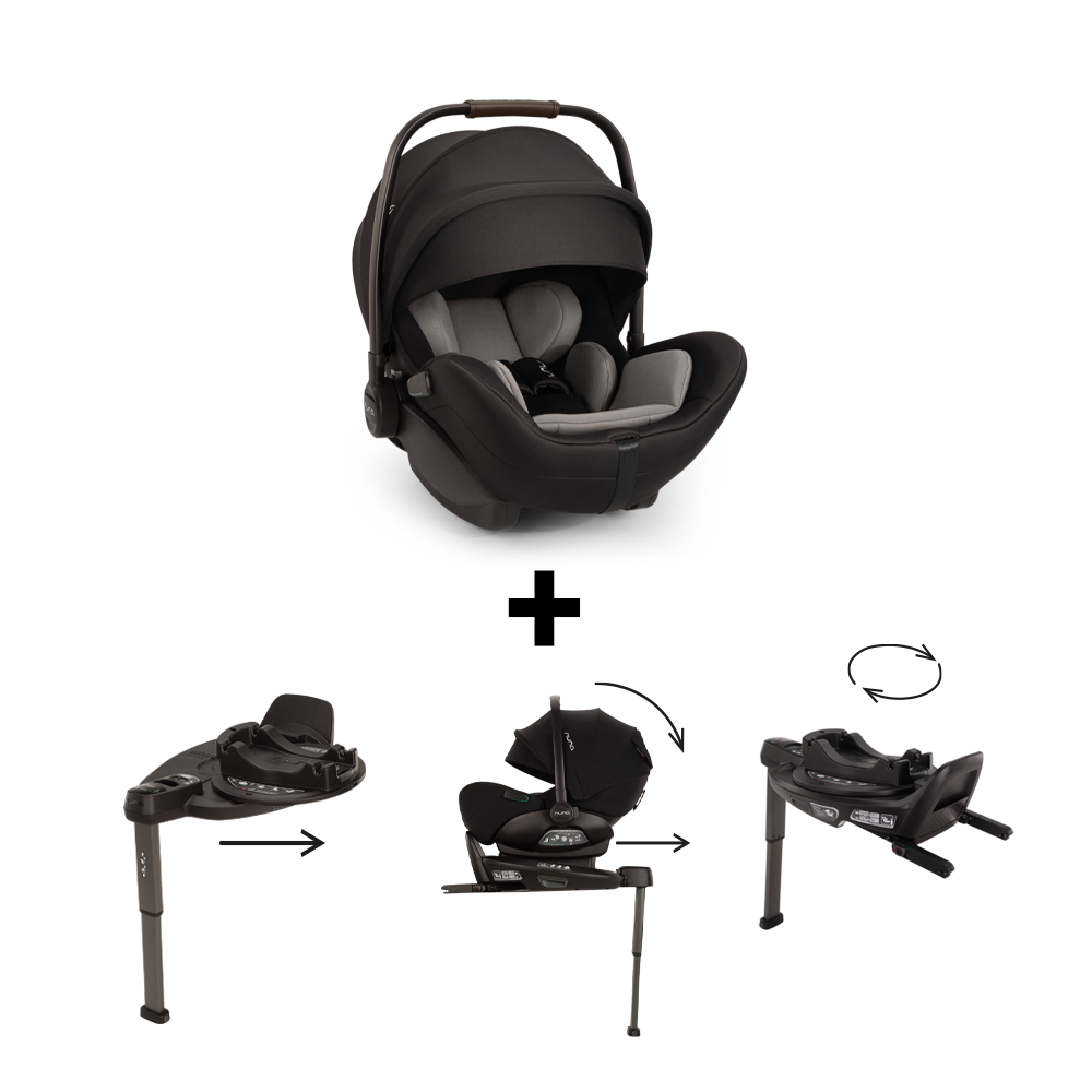 Autostoel Nuna Arra Flex Caviar V2 + Isofixbase Nuna Curv 360 System Zwart Autostoel Nuna Arra Flex Caviar V2 + Isofixbase Nuna Curv 360 System Zwart - Afbeelding 1