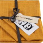 Washandjes Briljant Baby Hydrofiel Uni Oker 3st