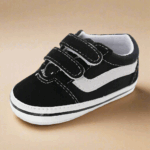 LittleTrend– Schattig&Veilig– Baby Sneakers Zwart-wit / 0-6 maanden | Educatief Speelgoed