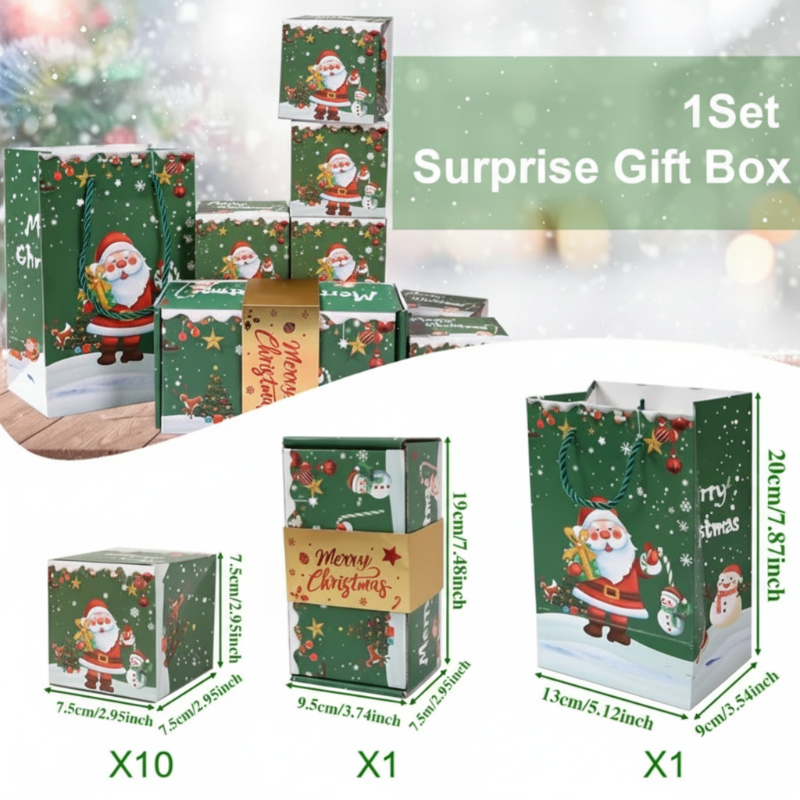 1_b0830fe3-59c2-4e90-bfbb-aba04dbf3d57 MerryPop– Magisch&Verrassend– Kerst Geldcadeau Box Groen | Educatief Speelgoed - Afbeelding 1
