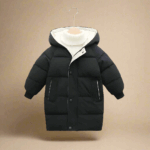 CuddleCoat– Knus&Beschermend– Katoenen Winterjas Zwart / 130 (6 jaar / 62 cm / 88 cm) | Educatief Speelgoed