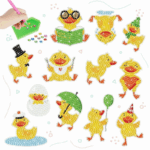 GemArt– Schattig&Glanzend– Diamant Painting Stickers Eend | Educatief Speelgoed