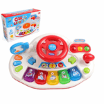 DriveWheel– Interactive&Educational– Toetsenbord&Stuurwiel Wit | Educatief Speelgoed