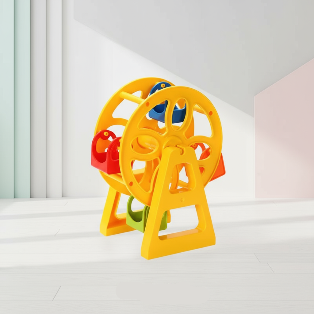 2_927a4080-a05a-4bdc-8440-a9ffae671f9c Woods– Stijlvol&Educatief– Houten Openbaar Vervoer Speelset Reuzenrad | Educatief Speelgoed - Afbeelding 1