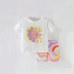 SunnyBloom– Zomer&Schattig– Matchende Zomerset Zonneschijnpatroon / 140 (6-7 jaar) | Educatief Speelgoed