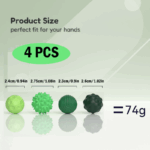 MagniFun– Rustgevend&Leuk– Magnetische Siliconen Ballen Groen / 4 | Educatief Speelgoed