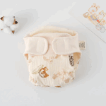 ComfyCotton– Waterdicht&Veilig– Biokatoenen Oefenbroekjes Champignon Konijn / S (0-5kg) - 0-3 maanden | Educatief Speelgoed