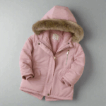 CozyTrend– Elegant&Warm– Parka Winterjas met Bontkraag Roze / 160 (13–14 jaar) | Educatief Speelgoed