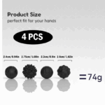 MagniFun– Rustgevend&Leuk– Magnetische Siliconen Ballen Zwart / 4 | Educatief Speelgoed