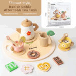 Woods– Simpel&Charmant– Houten Theeset voor Kinderen Bloemen | Educatief Speelgoed