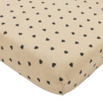 Hoeslaken Co-Sleeper Meyco Sweet Heart Sand/Black
