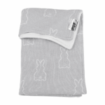 Deken Wieg Meyco x Mrs Keizer Velvet 75x100 Rabbit Silver