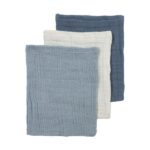 Washandjes Meyco Natural/Jeans Blue/Indigo 3-pack