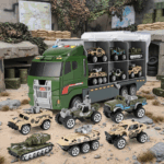 MegaMover– Realistisch&Leuk– Container Truck Militair voertuig | Educatief Speelgoed