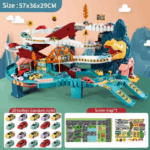 JurassicRun– Stoer&Leerzaam– Dino Racebaan met Auto’s 20 auto's | Educatief Speelgoed
