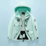 GlacierFit– Ademend&Beschermend Waterdicht– Ski-pak met Fleecevoering Groene jas / 150 (13–14 jaar) | Educatief Speelgoed