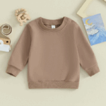 TinyTrend– Stoer&Comfortabel– Pullover voor Jongens&Meisjes Bruin / 120 (2–3 jaar) | Educatief Speelgoed