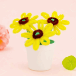 CraftBloom– Kleurrijk&Creatief– DIY Bloempot Knutselset Zonnebloemgeel | Educatief Speelgoed