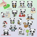 GemArt– Schattig&Glanzend– Diamant Painting Stickers Panda | Educatief Speelgoed