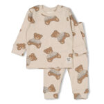 Pyjama Feetje Premium Sleepwear Teddy Bear Offwhite Melange 56 t/m 86