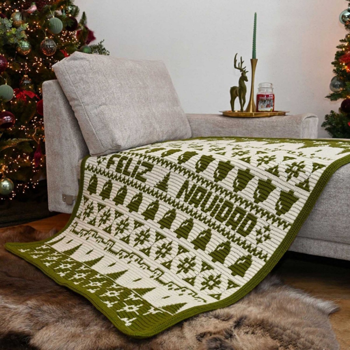 Katia haakpakket - Merry Blanket - groen