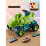 TurboRex– Avontuurlijk&Interactief– Dinosaurus Speelgoedauto Groen - 6 Auto / 3 auto's | Educatief Speelgoed