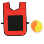 Sticky Shot– Gooien&Plakken– Sportief Plak Vest Rood / Groot (Volwassen) | Educatief Speelgoed