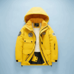 GlacierFit– Ademend&Beschermend Waterdicht– Ski-pak met Fleecevoering Gele Jas / 130 (9–10 jaar) | Educatief Speelgoed