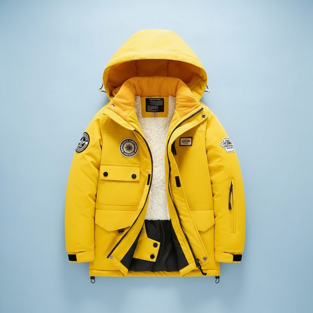 5_ef6e4027-ec62-4a48-a333-bc3d81c66118 GlacierFit– Ademend&Beschermend Waterdicht– Ski-pak met Fleecevoering Gele Jas / 130 (9–10 jaar) | Educatief Speelgoed - Afbeelding 1