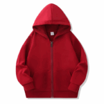 CoolKids– Stoer&Warm– Hoodie met rits Donkerrood / 150 (9-10 jaar) | Educatief Speelgoed
