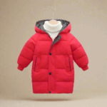 CuddleCoat– Knus&Beschermend– Katoenen Winterjas Rood / 130 (6 jaar / 62 cm / 88 cm) | Educatief Speelgoed