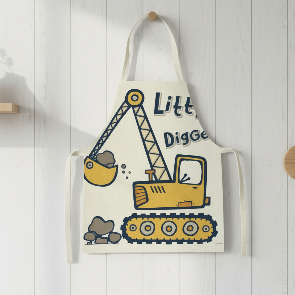 6_e53844ff-31b0-42d4-92c0-8fbe8e5d77b5 MiniChef™ – Speels&Vlekwerend– Kinder Schort M (5-8 jaar) / Kleine graver | Educatief Speelgoed - Afbeelding 1